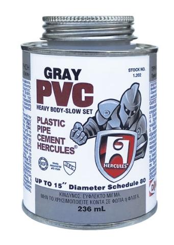 ΚΟΛΛΑ GRAY PVC HERCULES 1/4